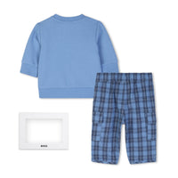 Thumbnail for BOSS Set de playera y sudadera para bebe en tonos azules