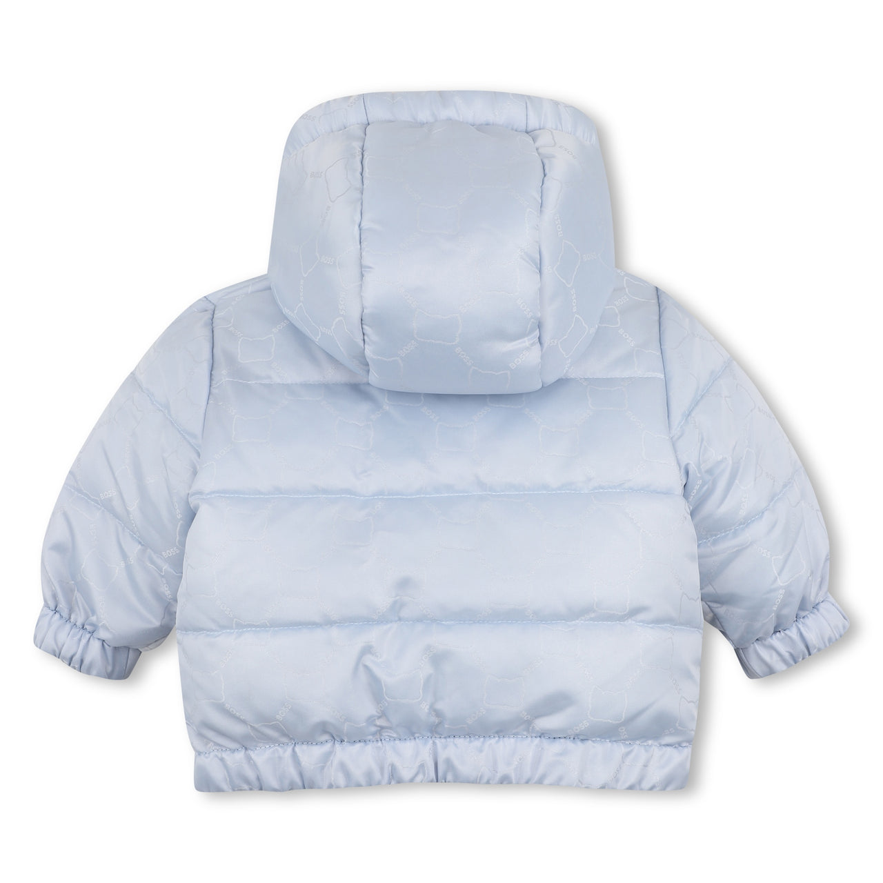BOSS Chamarra reversible para bebe un lado vazul cielo el otro marino con capucha