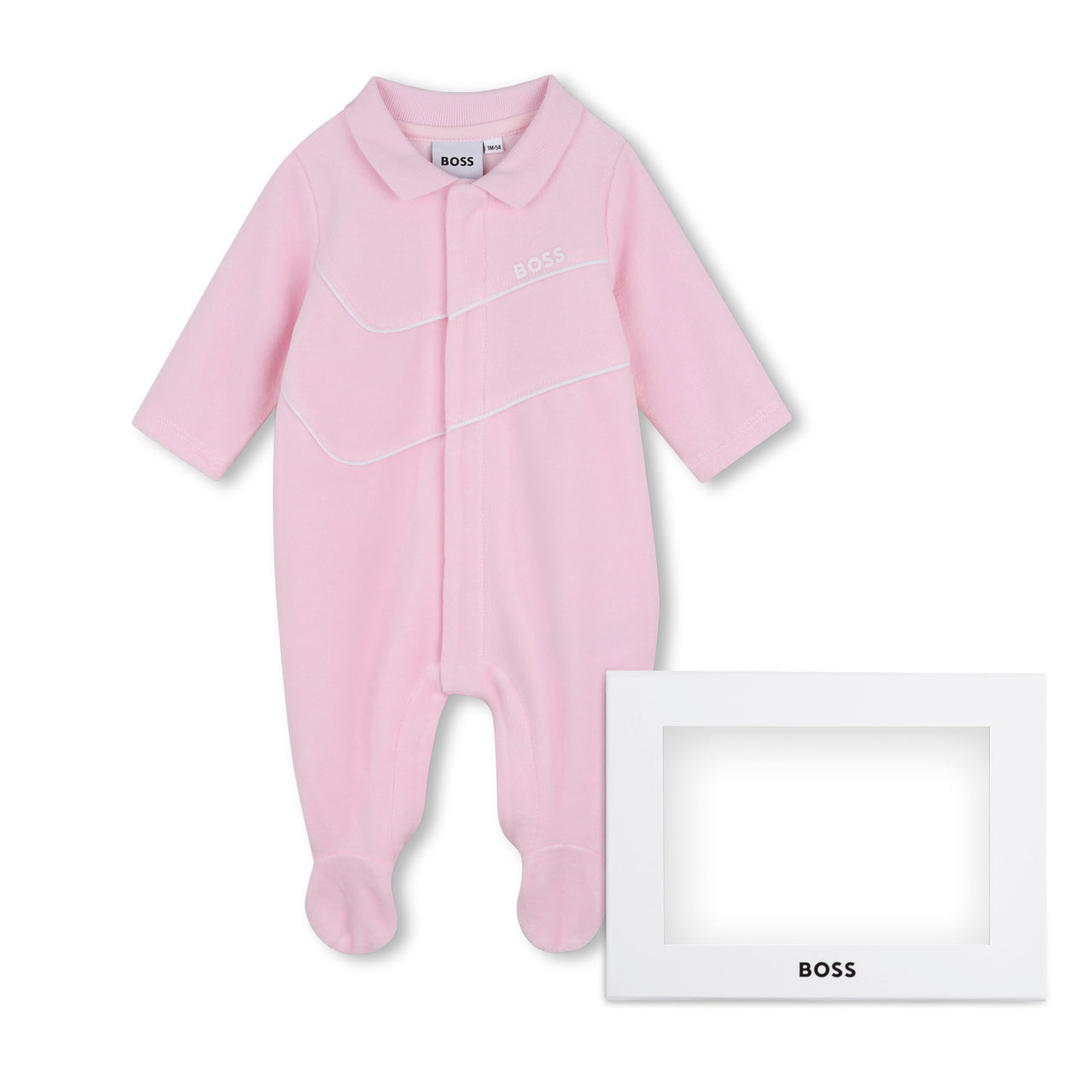 BOSS Mameluco para bebe niña rosa velvet