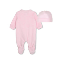 Thumbnail for BOSS Set de Mameluco para bebe niña rosa con gorrito