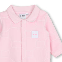 Thumbnail for BOSS Set de Mameluco para bebe niña rosa con gorrito