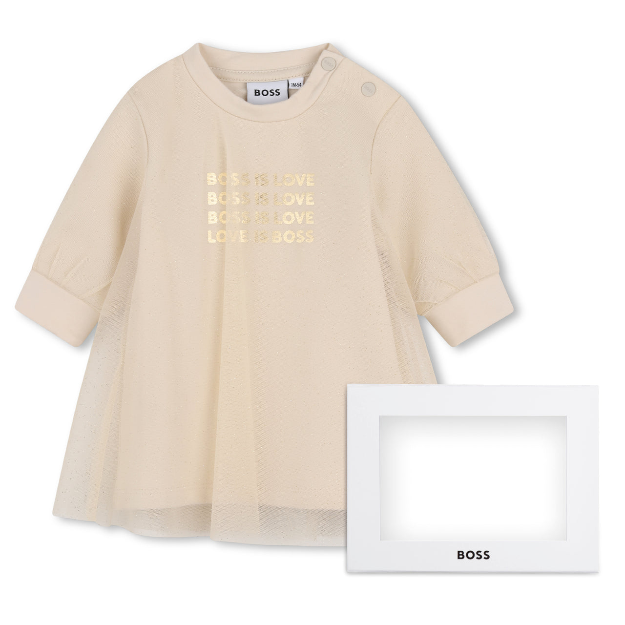 BOSS Vestido para bebe dorado elegante