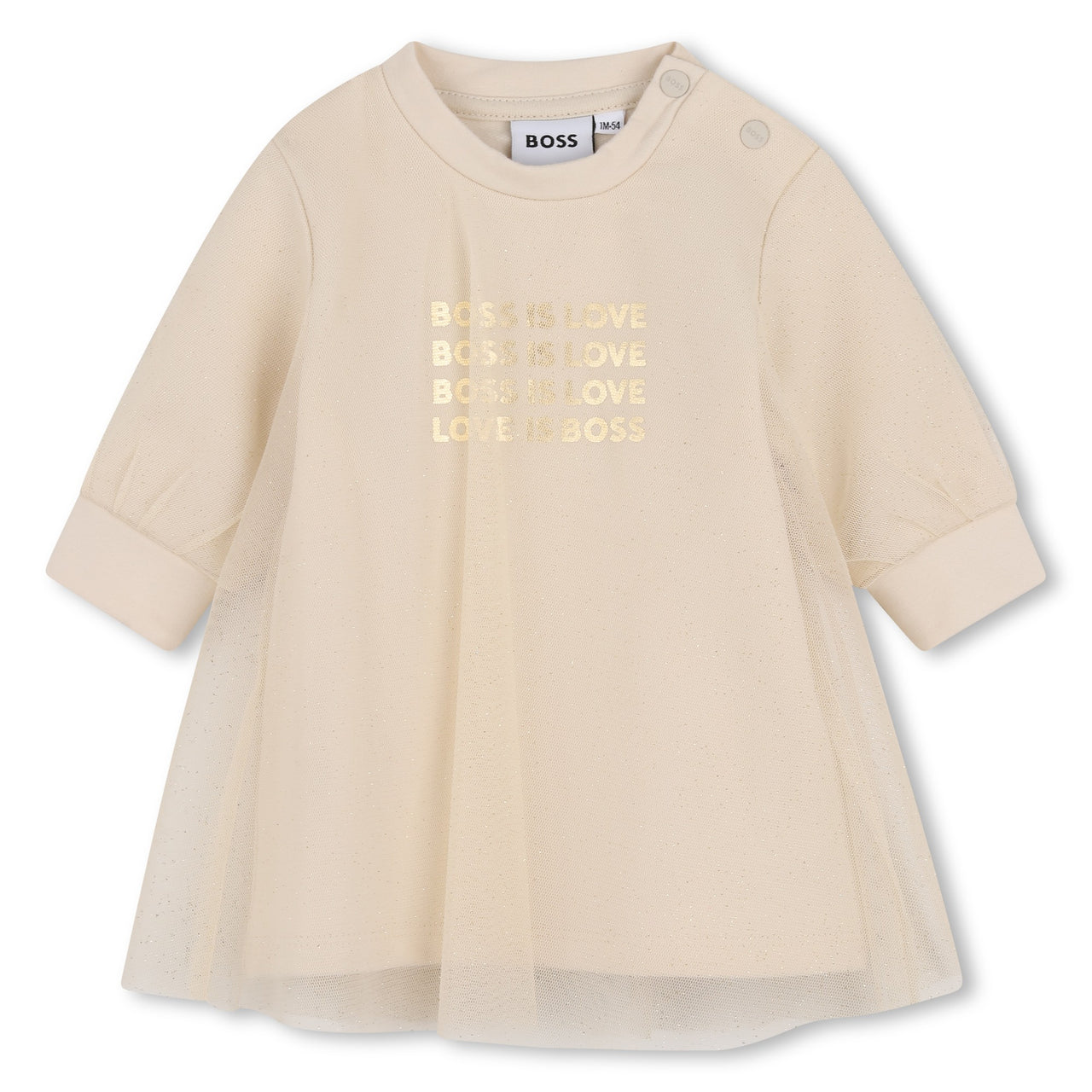 BOSS Vestido para bebe dorado elegante