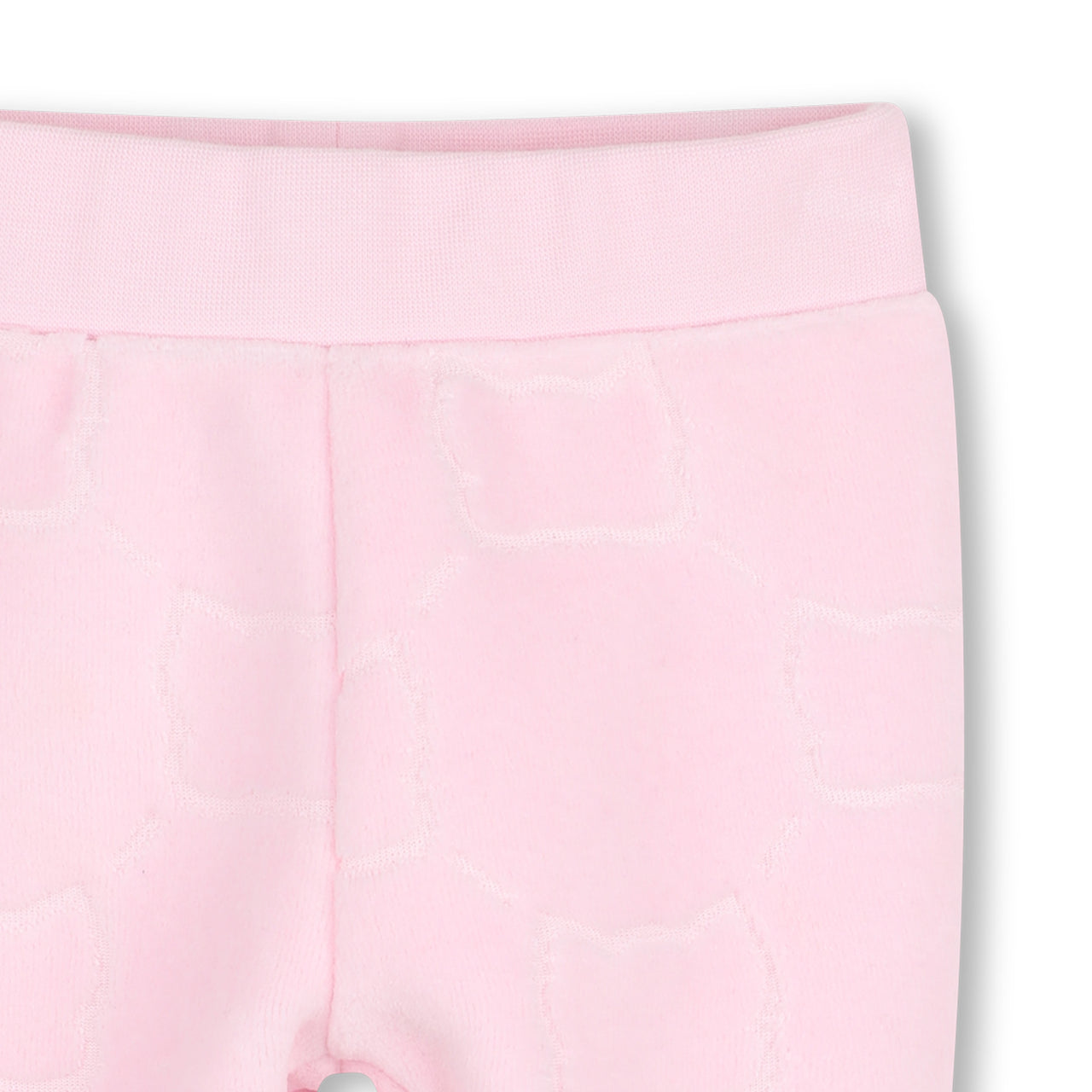 BOSS Set de pants con playera para bebe niña rosa logo parche