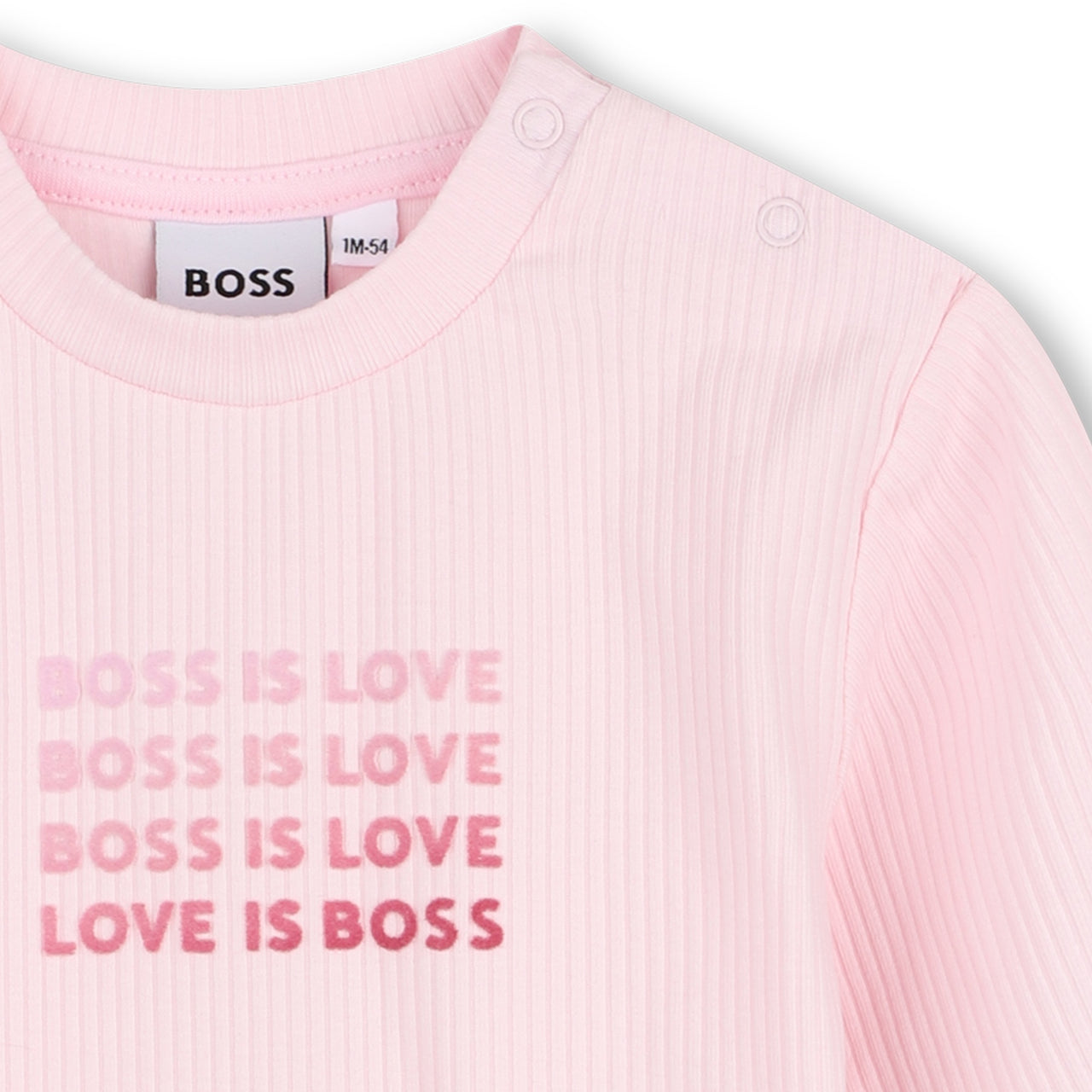 BOSS Set con playera para bebe niña rosa