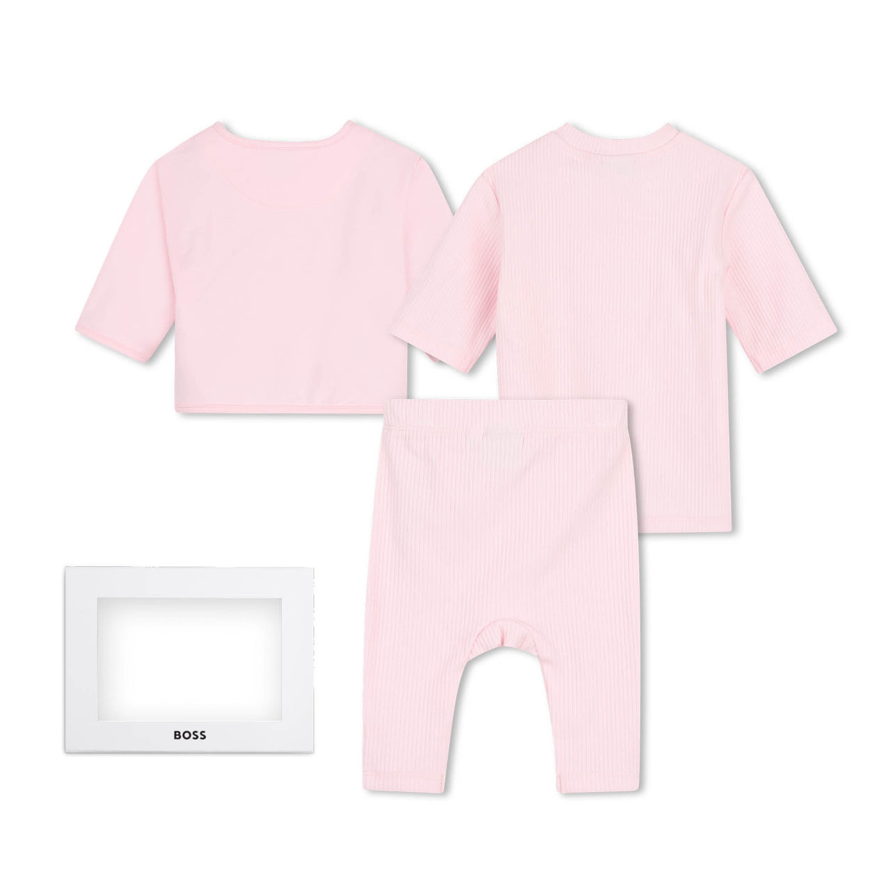 BOSS Set con playera para bebe niña rosa