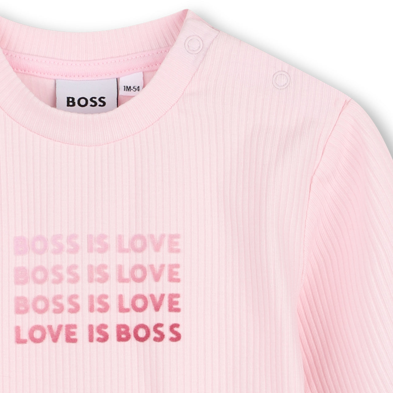 BOSS Set con playera para bebe niña rosa
