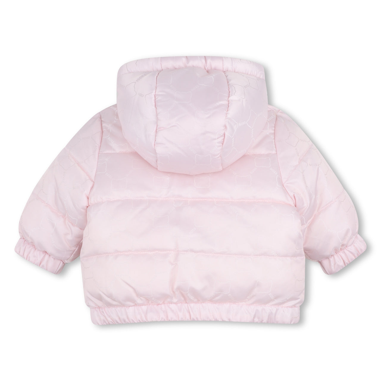BOSS Chamarra para bebe, niña, reversible, rosa y blanco