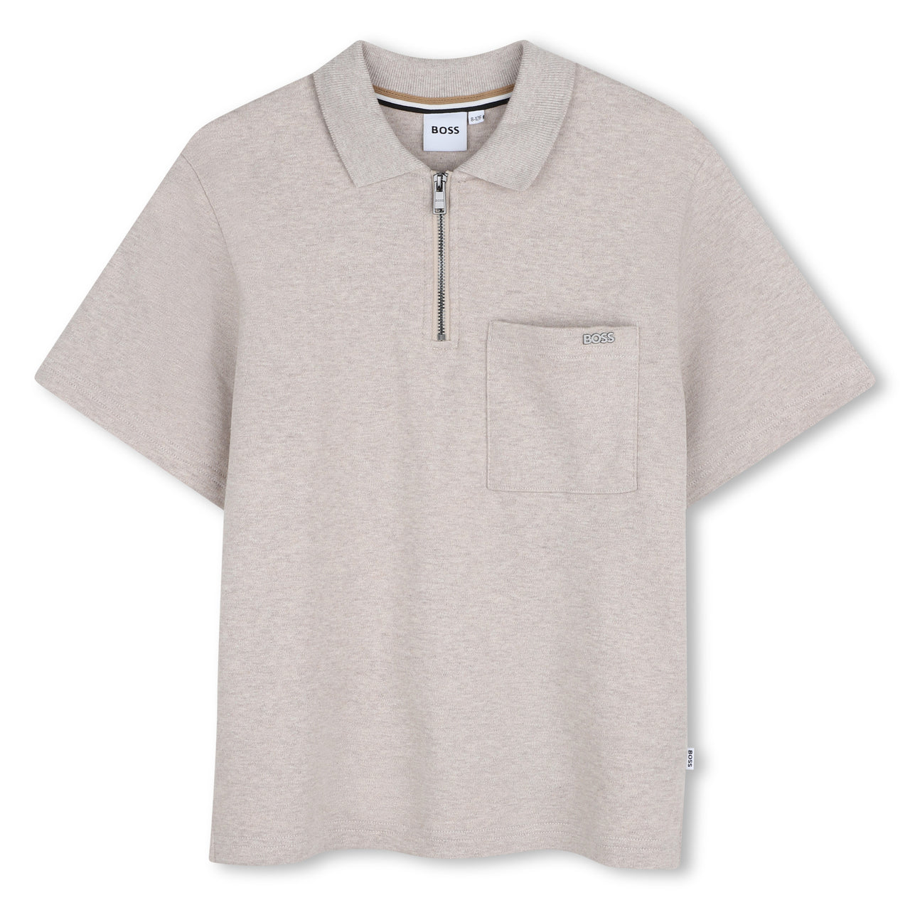 BOSS Polo para niño y teen beige con cierre