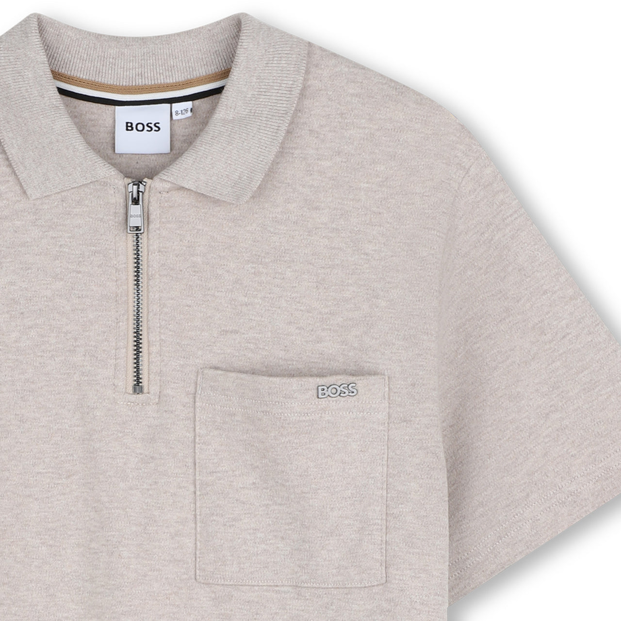 BOSS Polo para niño y teen beige con cierre