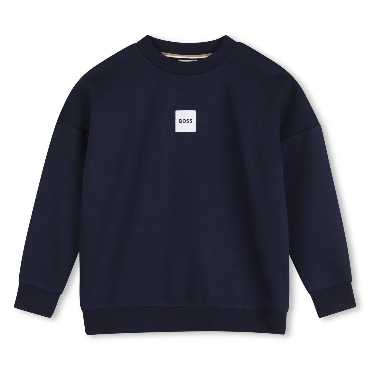 BOSS sudadera para niño y teen azul, pequeño logo al frente