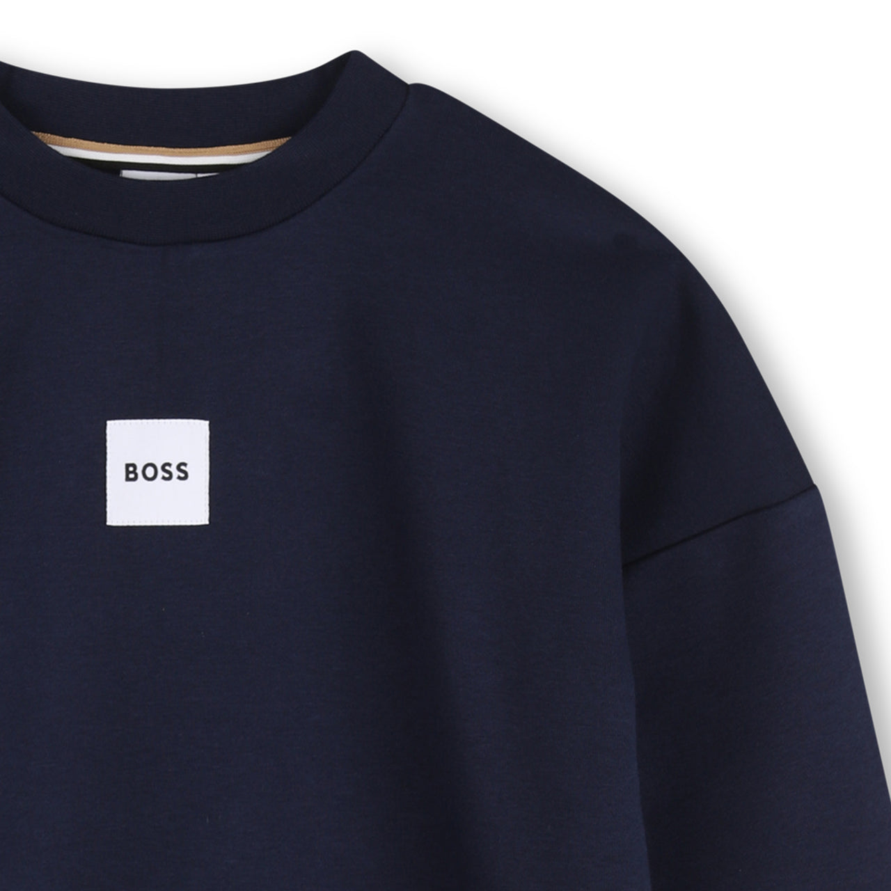 BOSS sudadera para niño y teen azul, pequeño logo al frente