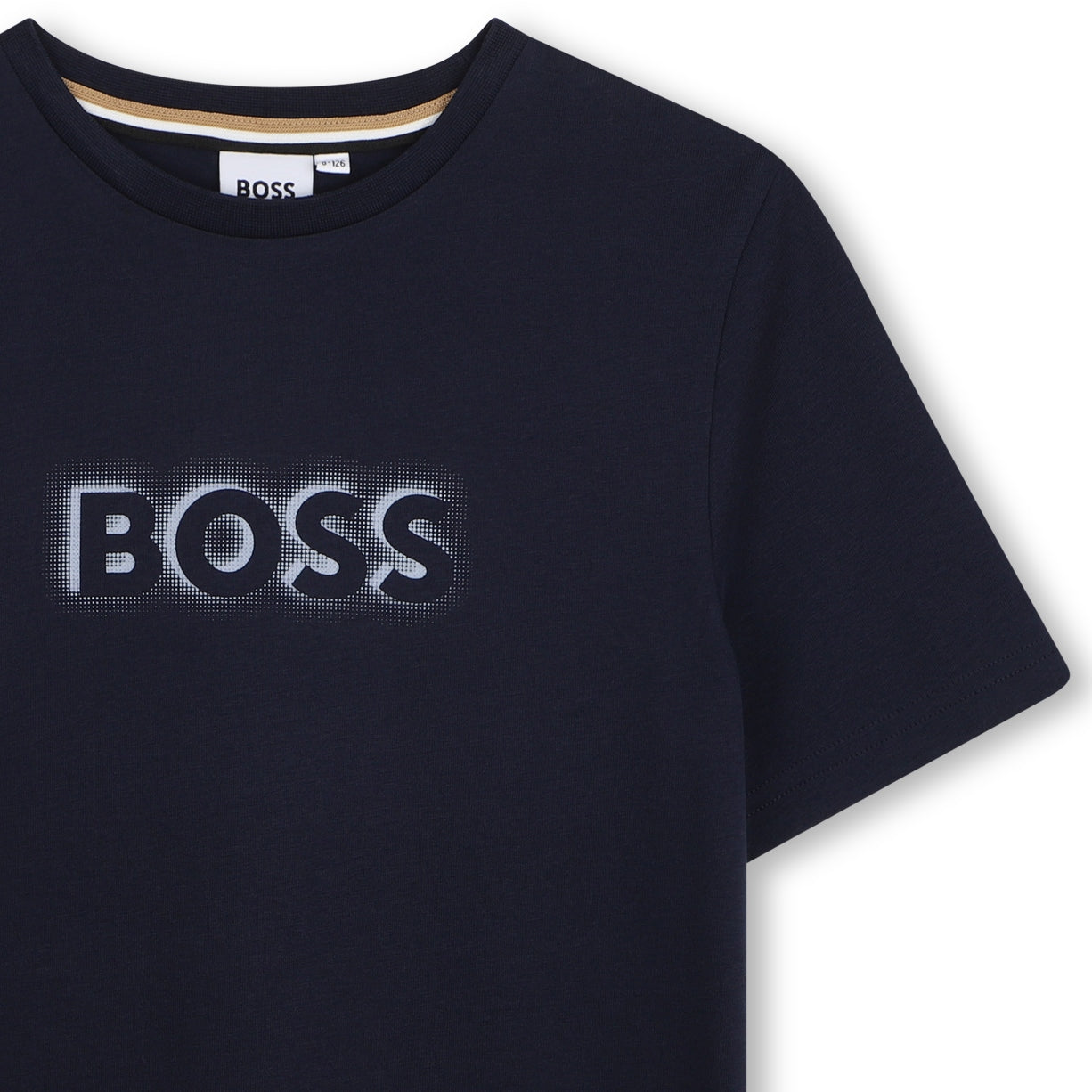 BOSS playera para niño y teen color marino logo al frente al tono