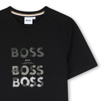 Thumbnail for BOSS playera para niño y teen color negro multi logo