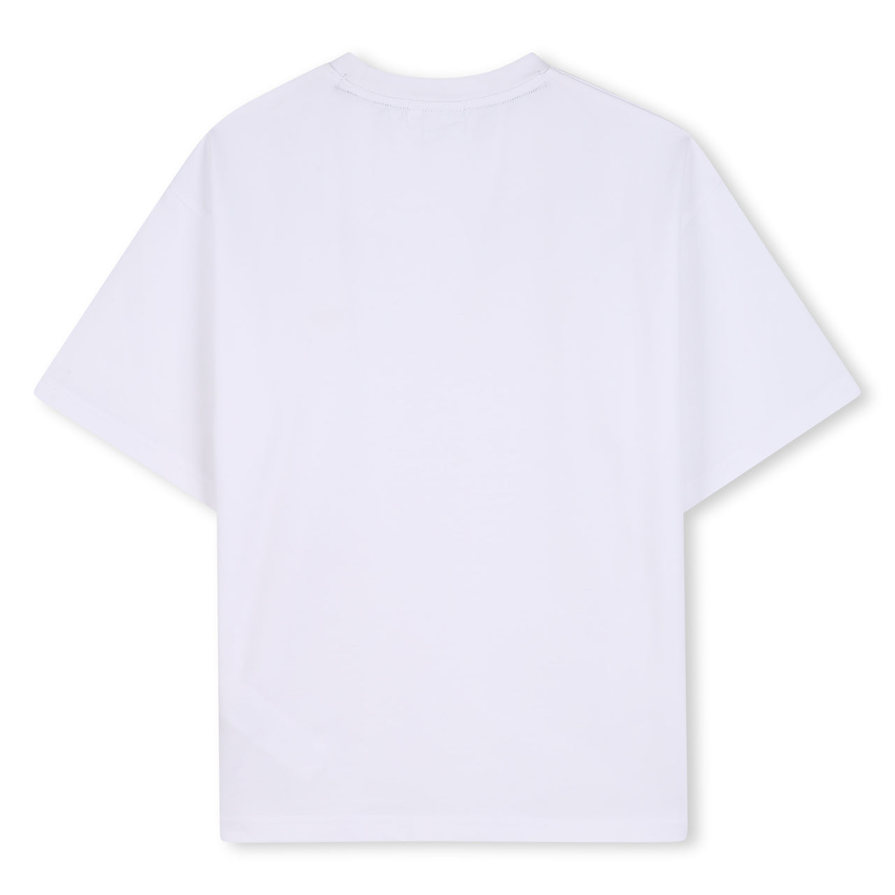 BOSS playera para niña y teen color blanco logo en metal