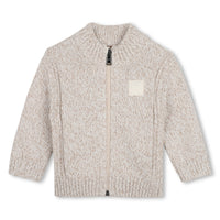 Thumbnail for BOSS Sweter elegante para bebe color beige con cierre