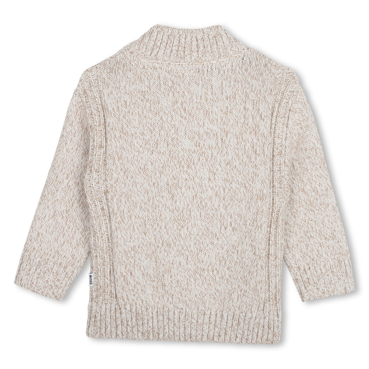 BOSS Sweter elegante para bebe color beige con cierre