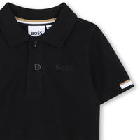 Thumbnail for BOSS Polo para bebe color negro tribanda en la manga