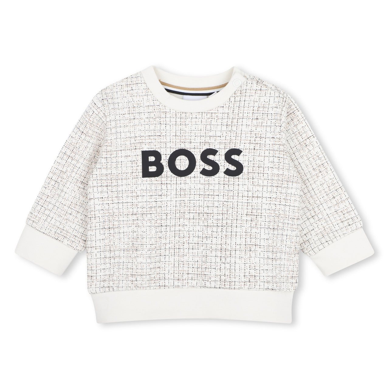 BOSS sudadera para bebe jacrd tonos beige