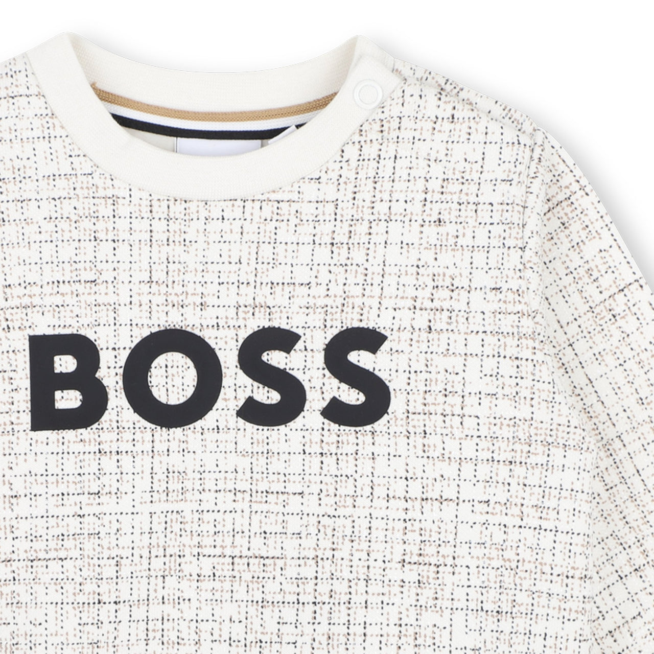 BOSS sudadera para bebe jacrd tonos beige