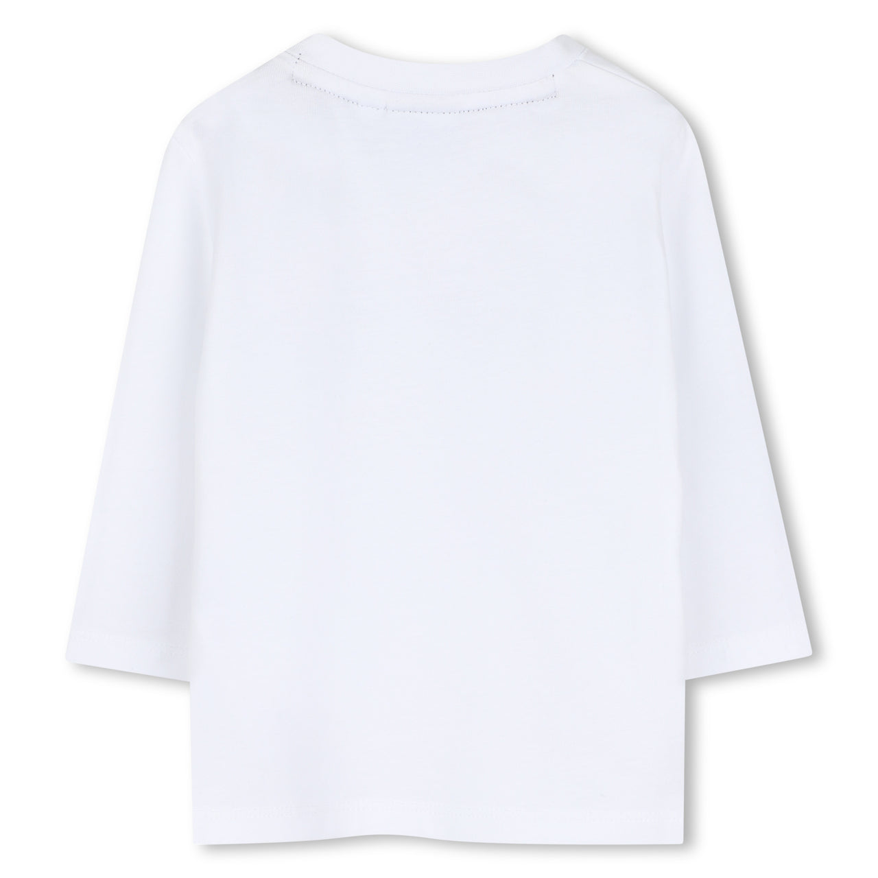 BOSS playera para bebe manga larga color Blanco logo al frente