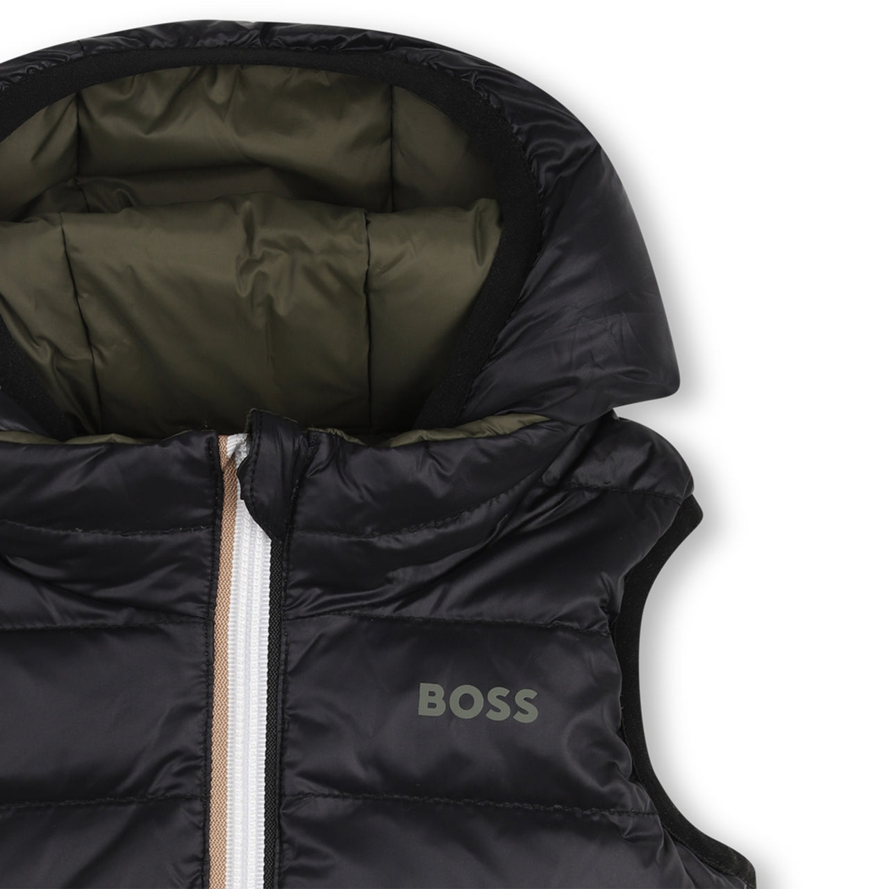 BOSS Chaleco para bebe reversible, olivo y negro