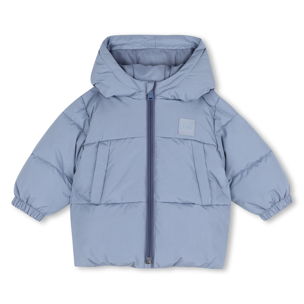 BOSS Chamarra para bebe reversible, azul claro