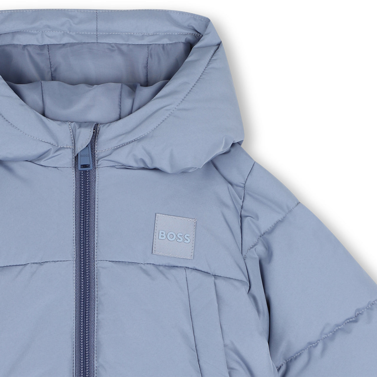 BOSS Chamarra para bebe reversible, azul claro