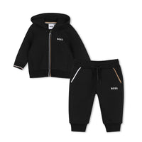 Thumbnail for BOSS Set de pants para bebe negro tibanda