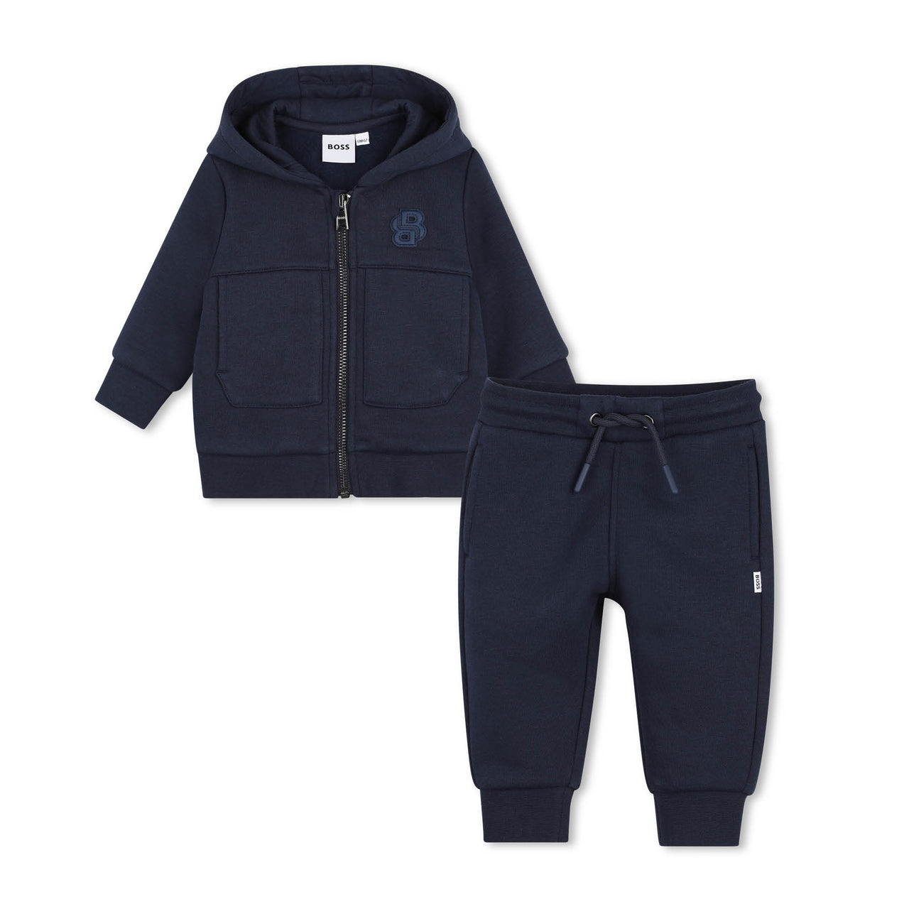 BOSS Set de pants para bebe marino new logo al tono