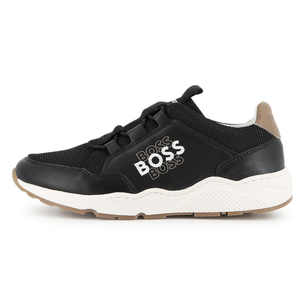 BOSS Tenis para niño unisex negros triple logo