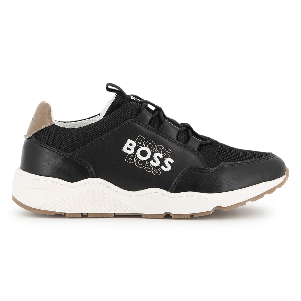 BOSS Tenis para niño unisex negros triple logo