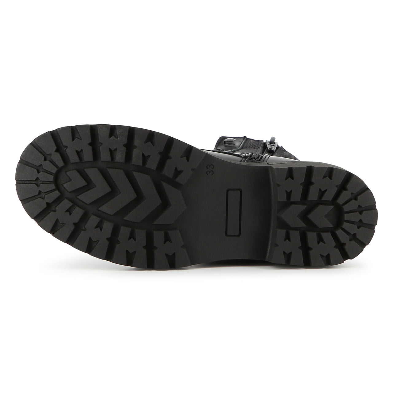 BOSS Botin para niño negro con agujetas
