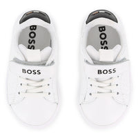 Thumbnail for BOSS tenis para bebe con agujetas simuladas blanco, cierre con velcro