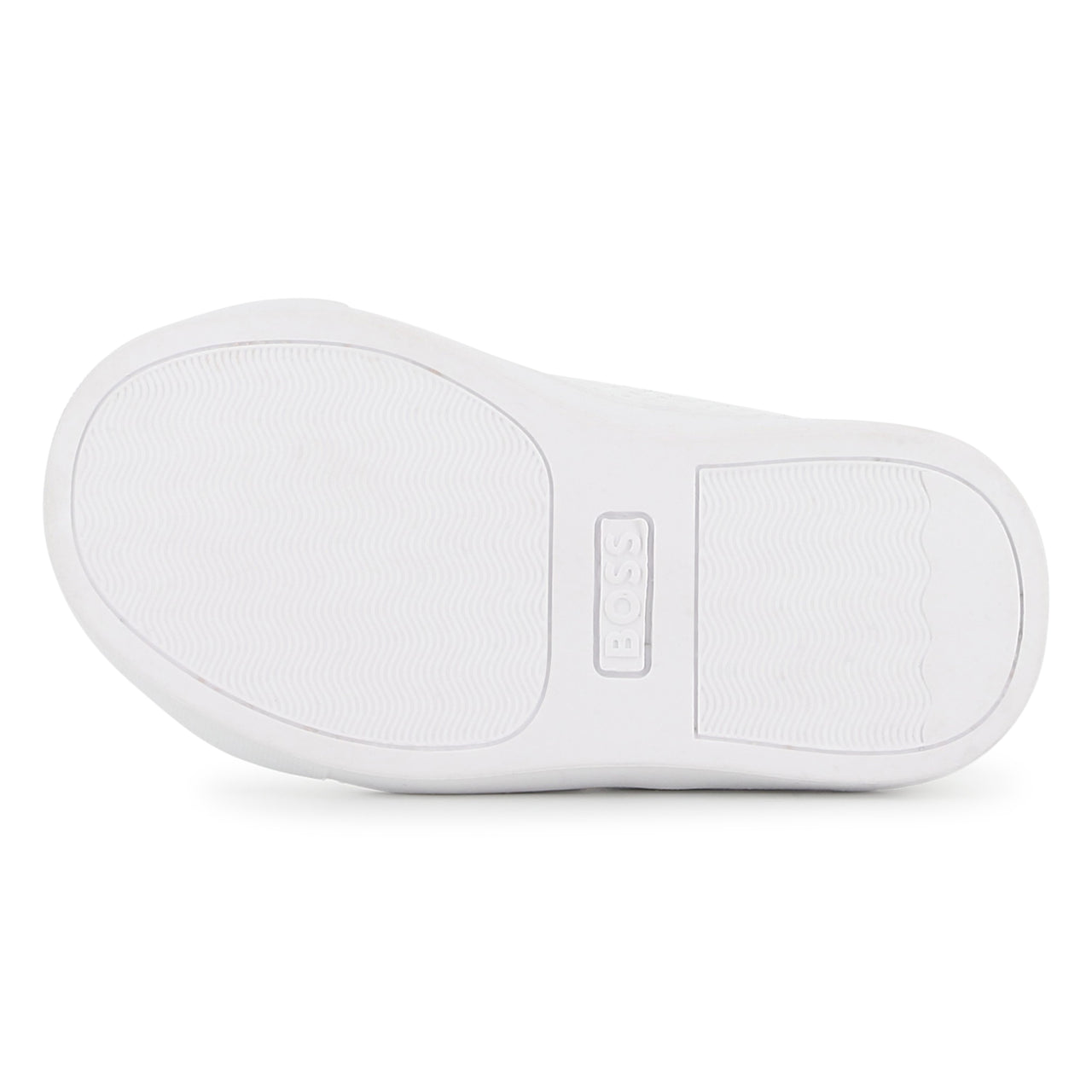 BOSS tenis para bebe con agujetas simuladas blanco, cierre con velcro