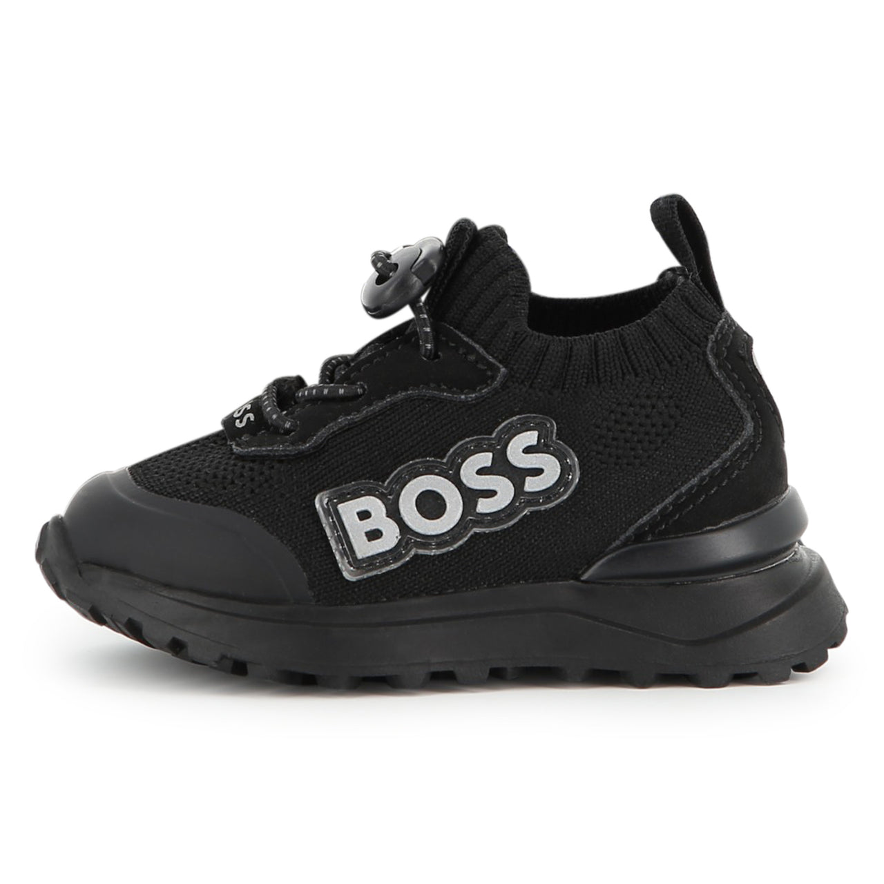 BOSS Tenis para bebe tonos negros ajustables