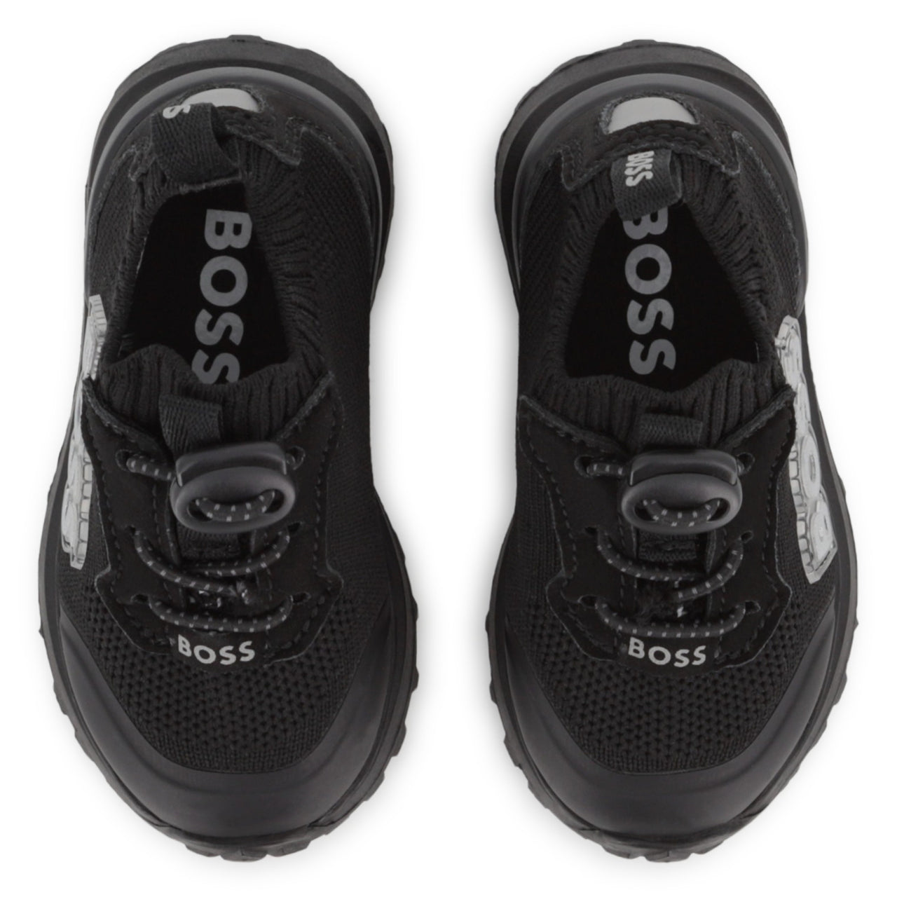 BOSS Tenis para bebe tonos negros ajustables