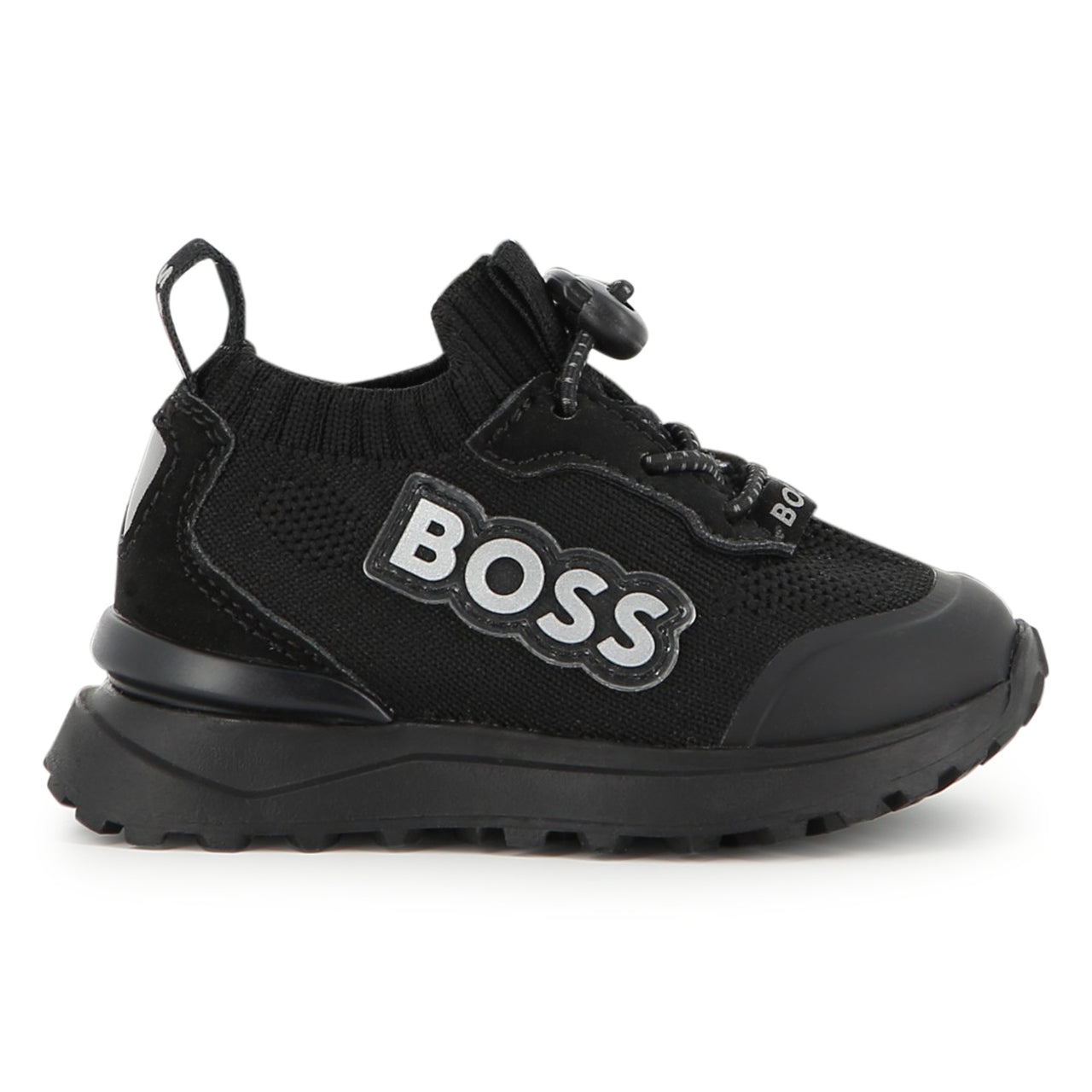 BOSS Tenis para bebe tonos negros ajustables