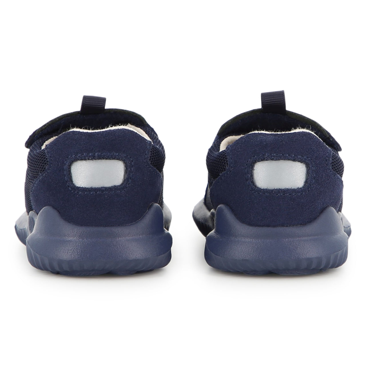 BOSS tenis para bebe con agujetas simuladas elasticas, azul marino