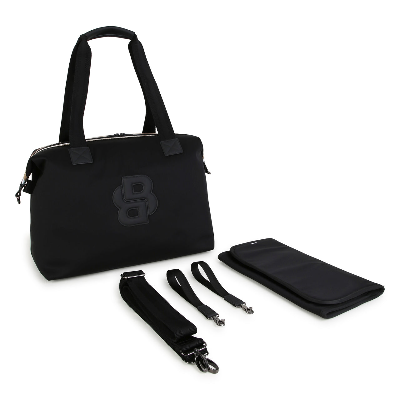 BOSS Pañalera color negro new logo al tono