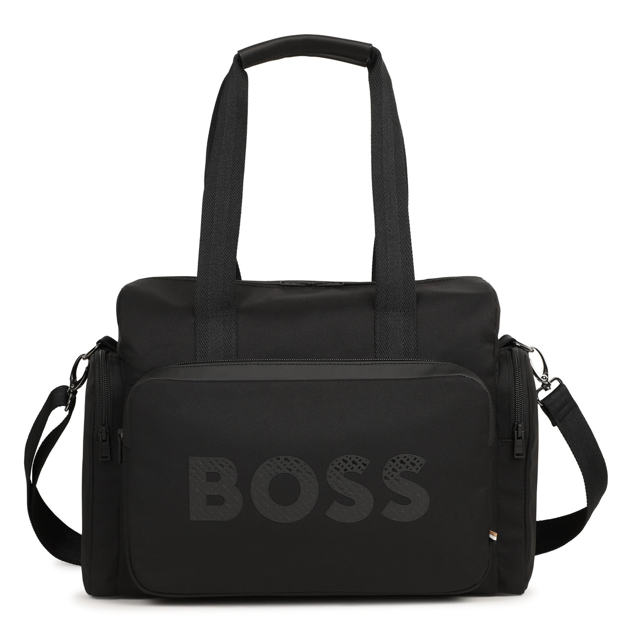 BOSS Pañalera negra logo al tono