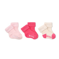 Thumbnail for BOSS Set de 3 pares de calcetines para bebe niña en tonos rosas