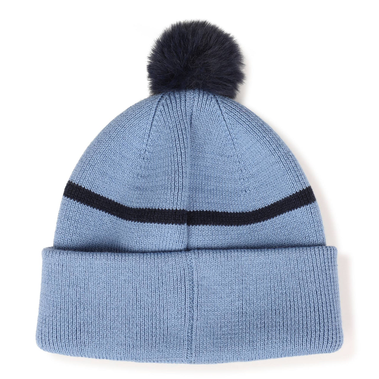 BOSS Gorro para bebe azul con pompon