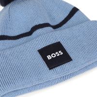 Thumbnail for BOSS Gorro para bebe azul con pompon