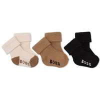 Thumbnail for BOSS Set de 3 pares de calcetines para bebe en tonos beige