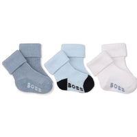 Thumbnail for BOSS Set de 3 pares de calcetines para bebe en tonos azules