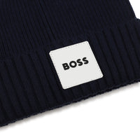 Thumbnail for BOSS Gorro para bebe color azul marino parche al frente