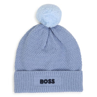 Thumbnail for BOSS Gorro para bebe color azul tejido con pompon
