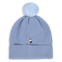 Thumbnail for BOSS Gorro para bebe color azul tejido con pompon