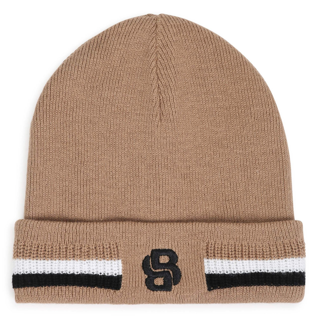 BOSS Gorro para bebe color cookie tejido tribanda